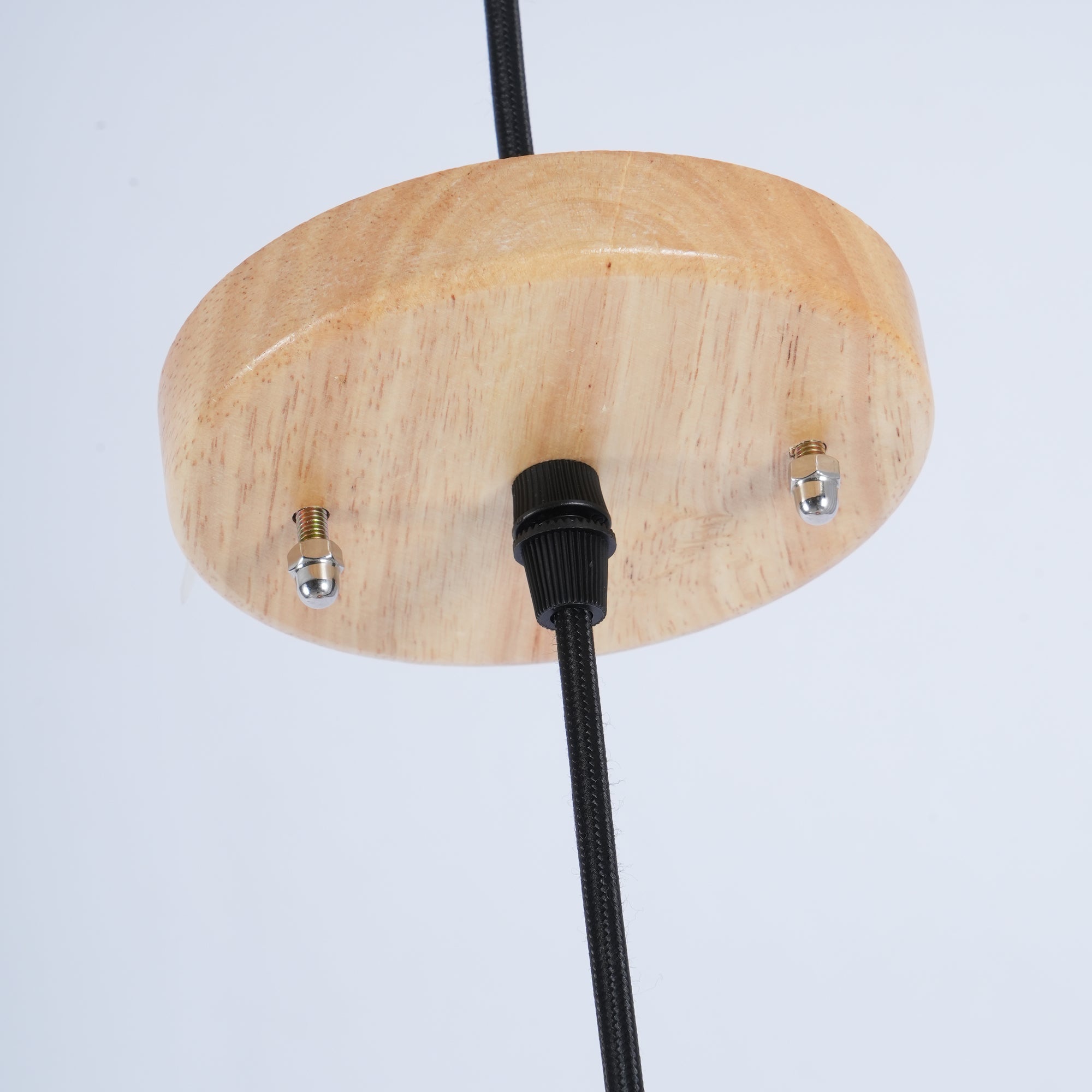 Lámpara colgante de calabaza de madera