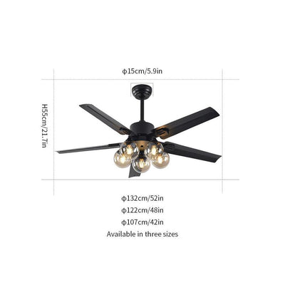 Black Vintage Ceiling Fan – detail 13
